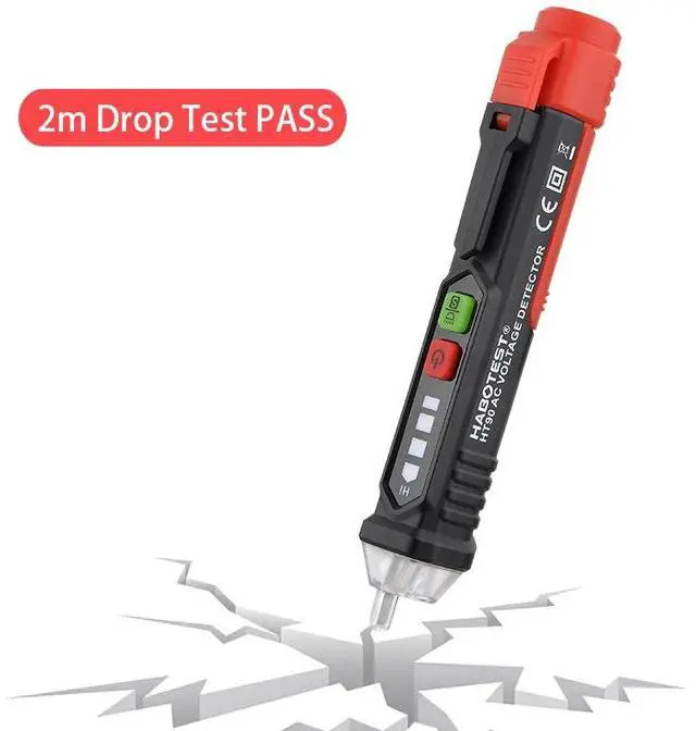Alt view image 5 of 7 - First picture~HT90 Non-Contact AC Voltage Detector Tester pen Smart 12-1000V pen Tester Voltage Tester Meter Contactless Voltage Indicator(Gold
)
