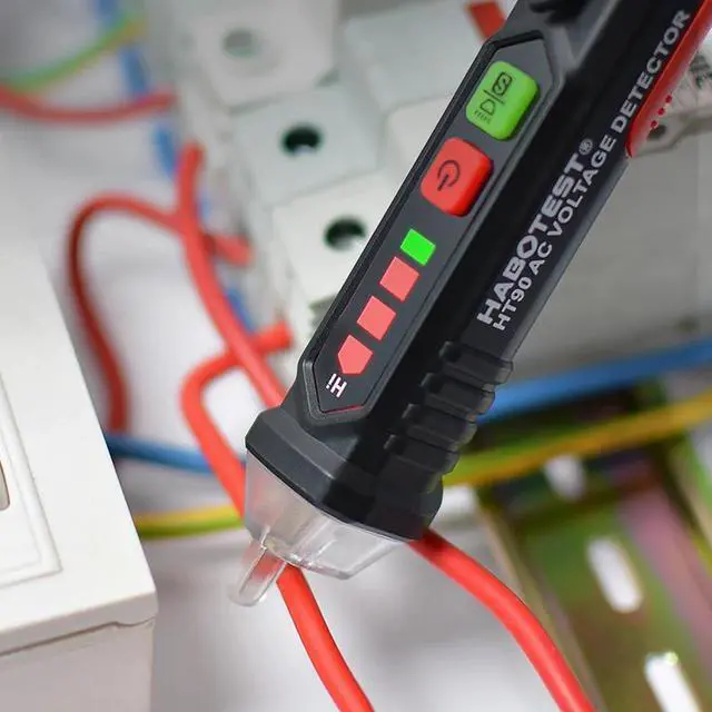 Alt view image 7 of 7 - First picture~HT90 Non-Contact AC Voltage Detector Tester pen Smart 12-1000V pen Tester Voltage Tester Meter Contactless Voltage Indicator(Gold
)
