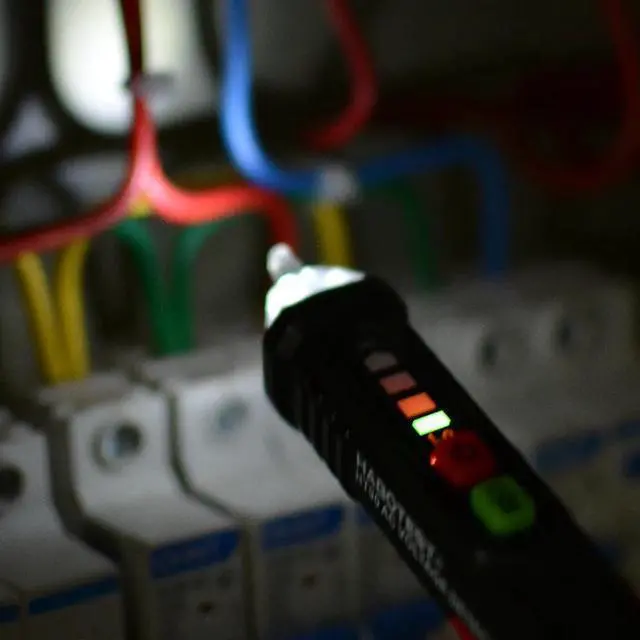 Alt view image 6 of 7 - First picture~HT90 Non-Contact AC Voltage Detector Tester pen Smart 12-1000V pen Tester Voltage Tester Meter Contactless Voltage Indicator(Gold
)