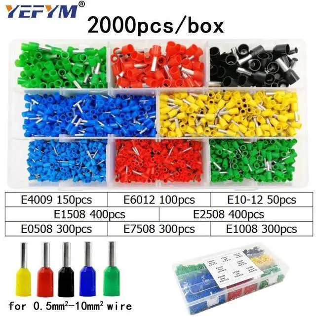 Main image of First picture~ tube insulating crimp terminals insulating ring terminals plug tab 2.8 4.8 6.3 terminator connector block 9 kinds box set(Orange 2000Pcs tube
)