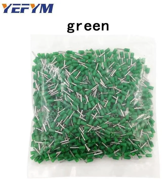 Main image of First picture~1000Pcs/lot tube insulating terminals E0512 E7512 E1012 E1512 E2512 E4012 E6018 insulated cable wire crimp connector( E1512
greengreen
)