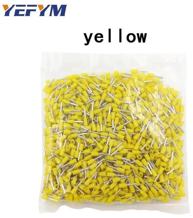 Alt view image 6 of 7 - First picture~1000Pcs/lot tube insulating terminals E0512 E7512 E1012 E1512 E2512 E4012 E6018 insulated cable wire crimp connector( E1512
red red
)