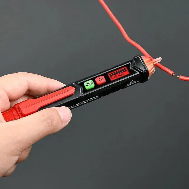 Alt view image 5 of 7 - First picture~Electrician Wiring Checker pen Tester Smart Detection Non-Contact AC Voltage Detector Tester Wall Socket LIVE Null Wire Alarm(Silver HT101 P en Tester
)