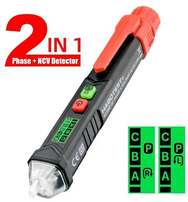 Alt view image 7 of 7 - First picture~Smart AC Voltage Meter Indicator Detector Tester pen Non Contact Sensor 12V-1000V Sensitivity Adjustable with Flashlight(Measuring range: Other AC 12-1000V
Gold HT100 Voltage Tester
)