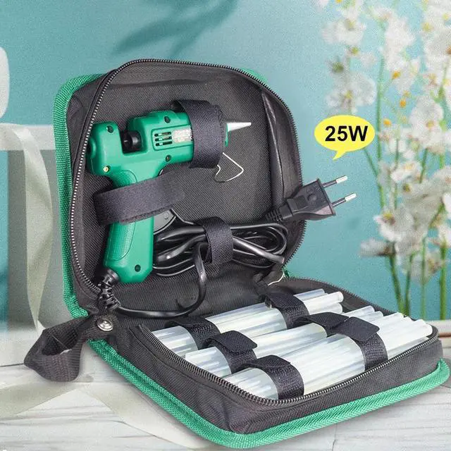 Alt view image 5 of 7 - First picture~ 25W Hot Melt Glue Gun with 7MM Glue Sticks Mini Industrial Guns Thermo Electric Heat Gun Temperature Crafts Repair Tool DIY(EU
white with bag set
25W
)