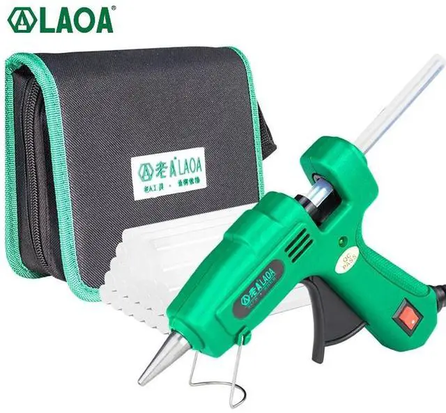 Alt view image 2 of 7 - First picture~ 25W Hot Melt Glue Gun with 7MM Glue Sticks Mini Industrial Guns Thermo Electric Heat Gun Temperature Crafts Repair Tool DIY(EU
white with bag set
25W
)