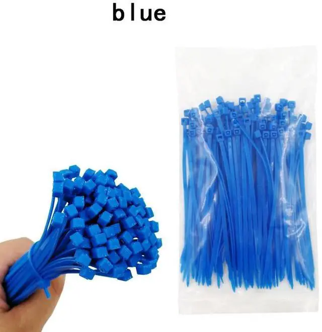 Main image of First picture~100Pcs/pack self-locking nylon cable ties 2.7*200mm 6 color plastic zip tie black wire binding wrap straps first batch of nylon(blue blue 2.7x200mm
)