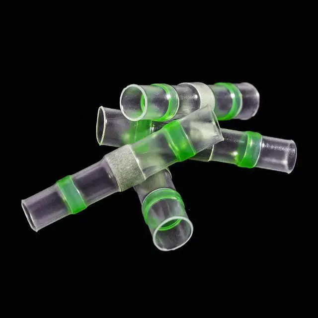 Main image of First picture~Electrical Connector Heat Shrink Without Crimp Waterproof Sleeve Solder Terminal Sealed Insulation Butt Wire Joint(Male ferrule 30Pcs
Green
)