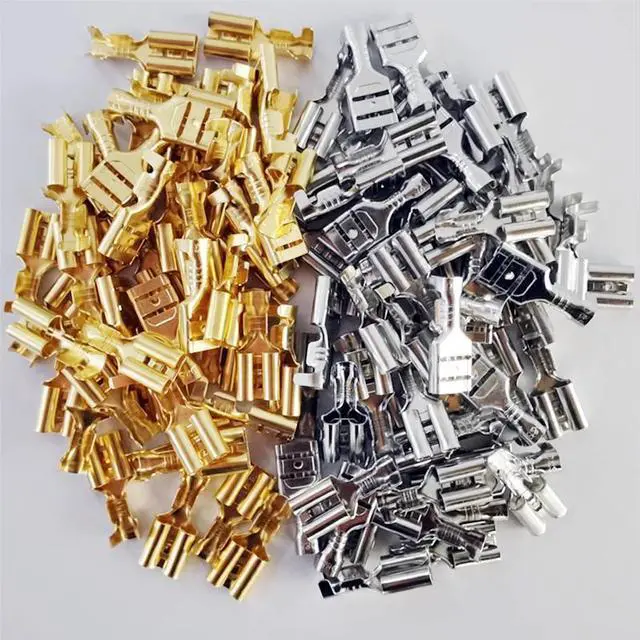 Alt view image 2 of 7 - First picture~Metal Connector 2.8/4.8/6.3mm Copper Wire Terminals Male Female Connectors  Electric Terminal Wire Connection Spade Connector(Line Connector
Violet 360Pcsbox
)