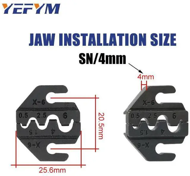 Alt view image 3 of 7 - First picture~SN/4mm crimping pliers jaw for TAB 2.8 4.8 6.3 C3 XH2.54 2510 plug insulation tube terminal tools jaw width 4mm/pliers 190mm(Other SN-0325 jaw
)