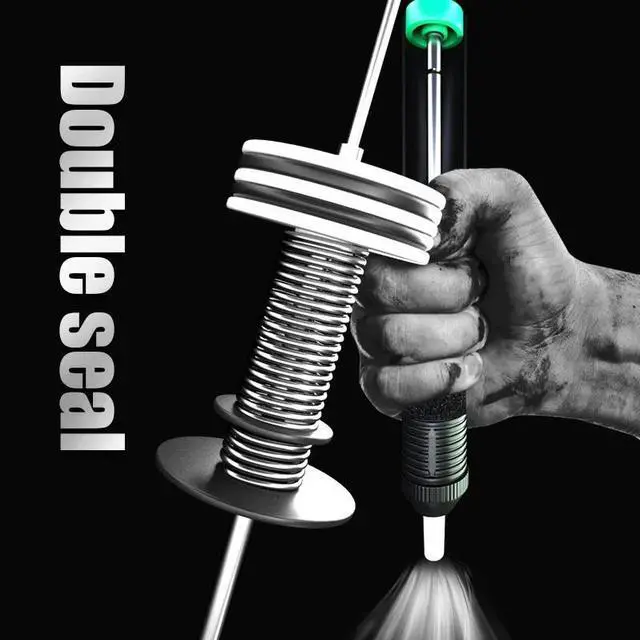 Alt view image 4 of 7 - First picture~ powerful Desoldering pump Suction Tin Sucker pen Vacuum Soldering Iron Desolder Gun plastic Removal Hand Welding Tool(Silver with two more tiP s
)