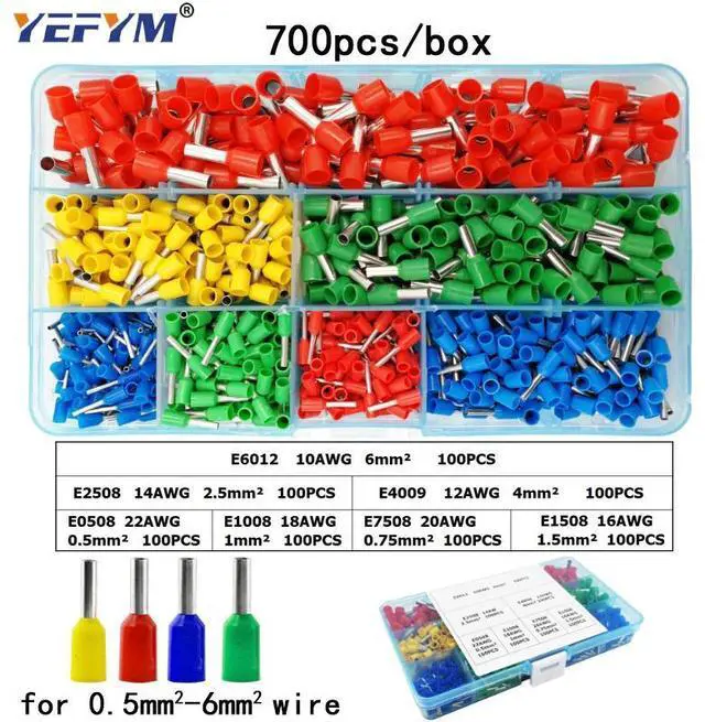 Alt view image 4 of 7 - First picture~HSC8 6-4 ferrule Crimping pliers 0.25-10mm² Automatic crimping wire crimper tools mini electrician suit kit with terminals box(Gold HSC8 6-4
)
