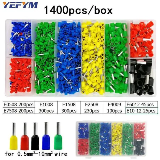 Alt view image 7 of 7 - First picture~HSC8 6-4 ferrule Crimping pliers 0.25-10mm² Automatic crimping wire crimper tools mini electrician suit kit with terminals box(Gold HSC8 6-4
)