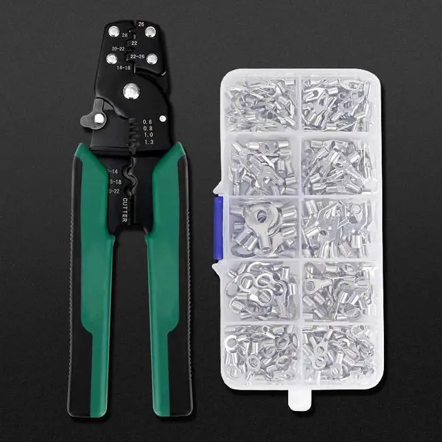 Alt view image 2 of 7 - First picture~Electrical Connectors U Shaped O Shaped Wire Terminals 0.5-4MM Lugs Cable Terminal Wire Tips Car Ship Crimping pliers Tool Set(Military Green 1Pcs P liers
)