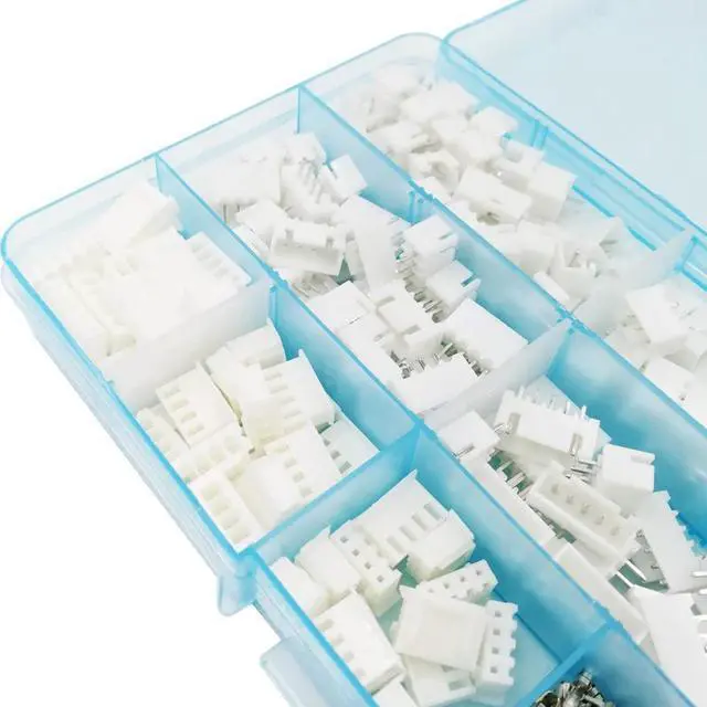 Alt view image 4 of 5 - First picture~135sets/box suit  pin 2.54mm XH2.54 connector plug + straight needle + terminal socket Header wire Adaptor connectors(Ivory
)