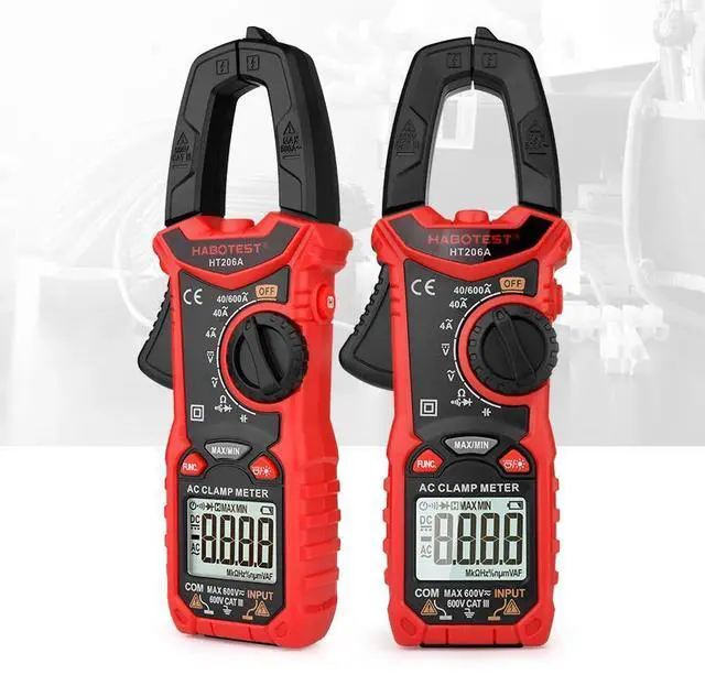 Main image of First picture~HT206A 600V 600A 4000 Counts AC Digital Clamp Meter Multimeter pinza Amperimetrica Ohm Continuity Max Min Alicate Amperimetro