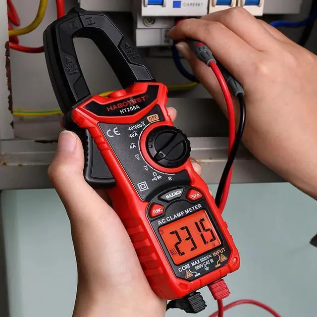 Alt view image 6 of 6 - First picture~HT206A 600V 600A 4000 Counts AC Digital Clamp Meter Multimeter pinza Amperimetrica Ohm Continuity Max Min Alicate Amperimetro
