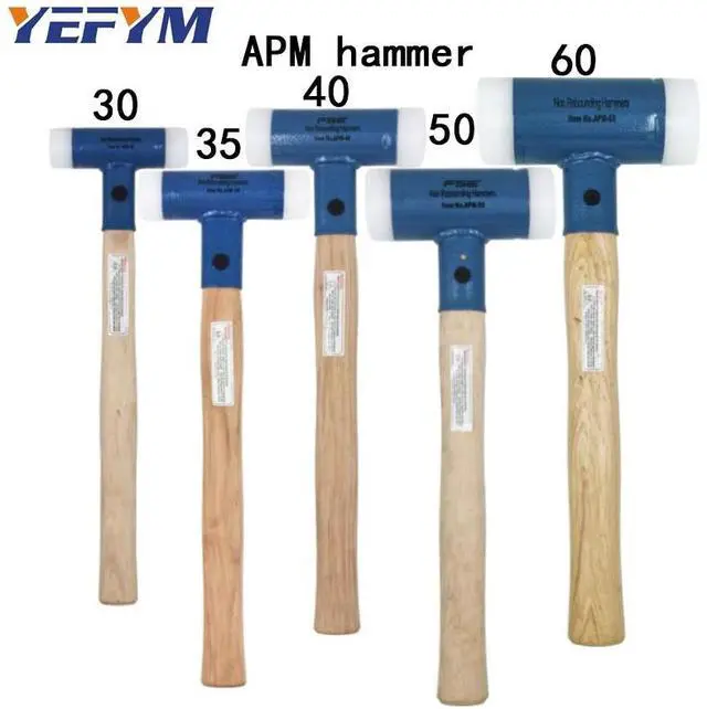 Main image of First picture~Double Face Tap Nylon Hammer 30mm-60mm For Multifunctional hand tool hard plastic and Walnut wood handle diameter tools(Weight: 50-99g AP M-35
)