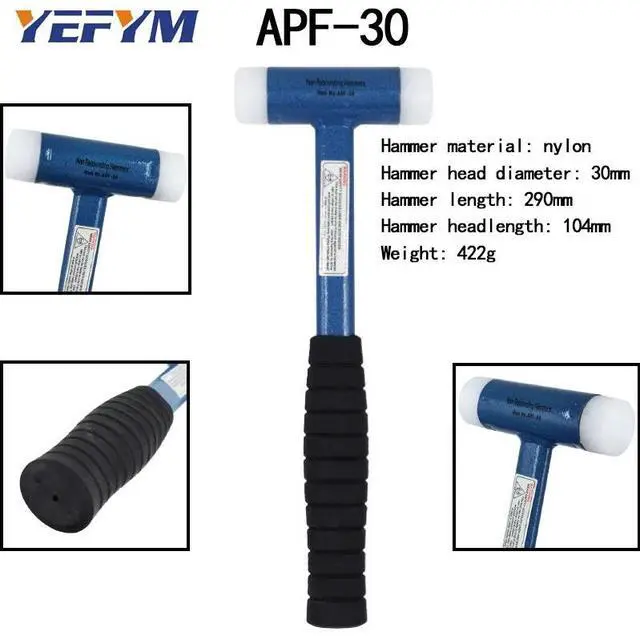 Alt view image 2 of 6 - First picture~Double Face Tap Nylon Hammer 30mm-60mm For Multifunctional hand tool hard plastic and Non Slip plastic handle diameter tools(Weight: 100-299gAP F-40
)