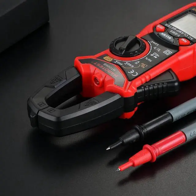 Alt view image 4 of 7 - First picture~Clamp Multimeter DC Curent Clamp Meter Digital professional True RMS  Capacitance AC DC Ohm Hz C/F pinza Amperimetrica Tester(Red HT206D 600A AC DC
)