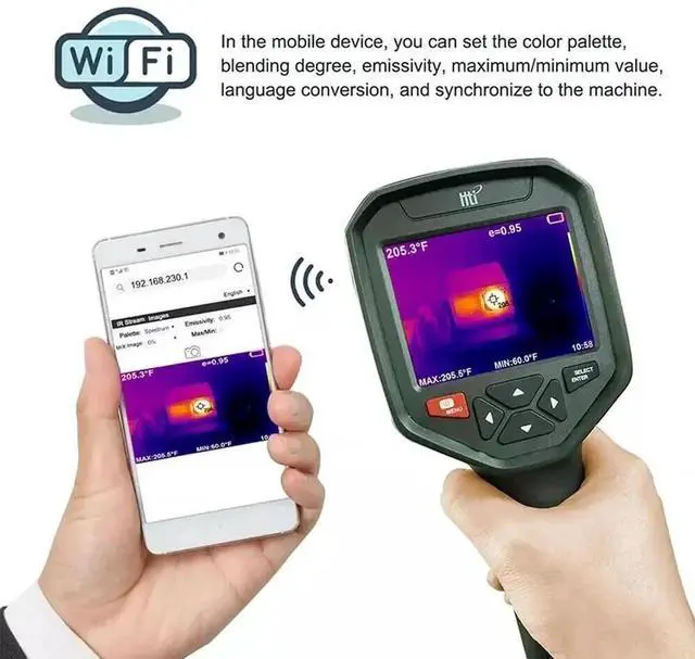 Alt view image 6 of 7 - HTI HT-A10 252x192 Handheld Infrared Thermal Imager Thermal Camera Resolution