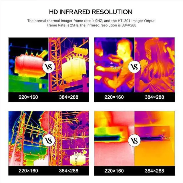 Alt view image 4 of 7 - 384x288 USB Manual Focus Infrared Thermal Imaging Camera for Android HT-301