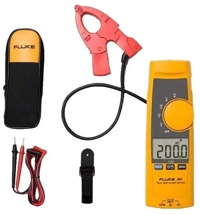 Alt view image 7 of 7 - Fluke 365 Clamp Meter Tool True-RMS w/ 18mm Detachable Jaw AC/DC w/ Case F365