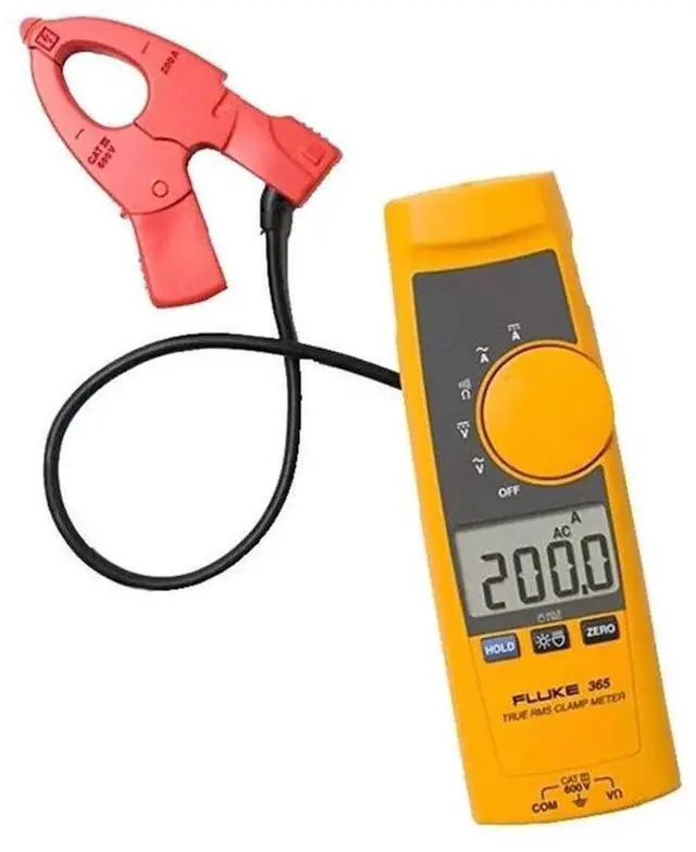 Alt view image 6 of 7 - Fluke 365 Clamp Meter Tool True-RMS w/ 18mm Detachable Jaw AC/DC w/ Case F365