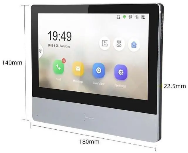 Alt view image 4 of 7 - Hi,kv,ision DS-KH8350-WTE1 7" PoE WiFi Series Indoor Station Monitor Intercom USA