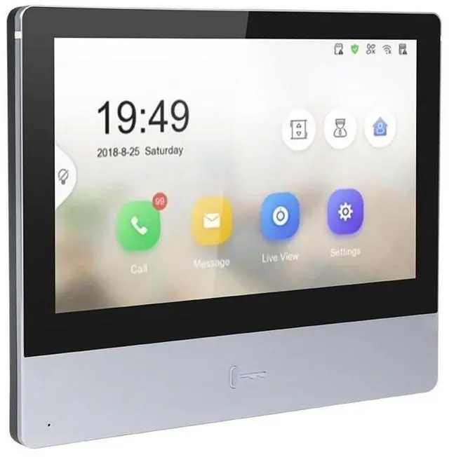 Alt view image 3 of 7 - Hi,kv,ision DS-KH8350-WTE1 7" PoE WiFi Series Indoor Station Monitor Intercom USA