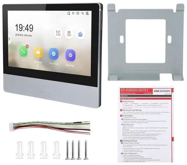 Alt view image 7 of 7 - Hi,kv,ision DS-KH8350-WTE1 7" PoE WiFi Series Indoor Station Monitor Intercom USA