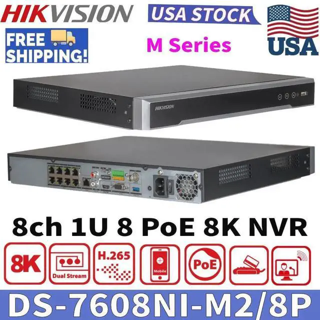 Main image of Hi,kv,ision 8Ch 8POE NVR DS-7608NI-M2/8P 32MP M Series 8K Acusesne 2HDD 128 Mbps
