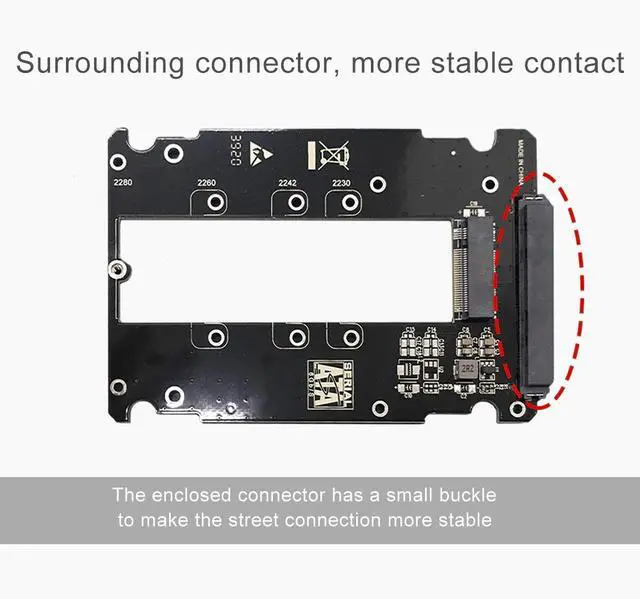 Alt view image 5 of 6 - JEYI S118S M.2 NGFF to SATA Adapter Card NGFF 67PIN to 22Pin SATA3 Adapter M2 SSD Stents Support iOS/Windows XP/7/8/10/Linux
