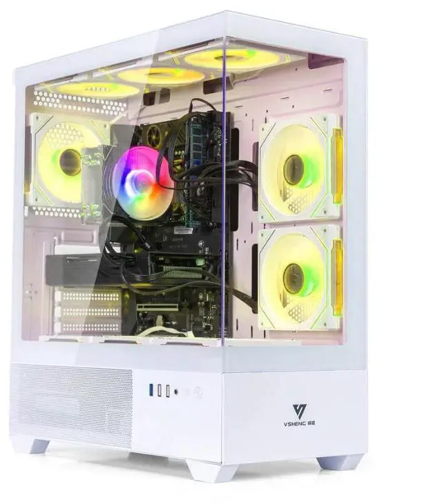 Main image of Gaming PC Desktop Computer Xeon i7 E5 up to 3.2GHz, RTX 2080 Ti 11GB GDDR6, 16GB DDR4 RAM, 512GB SSD + 1TB HDD, Wi-Fi 6, Bluetooth 5.4, 800W PSU, Windows 11 W/ RGB Keyboard & Mouse