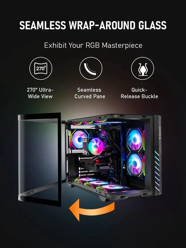 Alt view image 6 of 7 - High-FPS ARGB Gaming PC i7-10700KF 5.1GHz, GTX1080 Ti 11GB DDR5X, 16GB DDR4 RAM, 1TB SSD, WiFi6 BT5.4, Windows 11 Pro, ARGB Fans x9