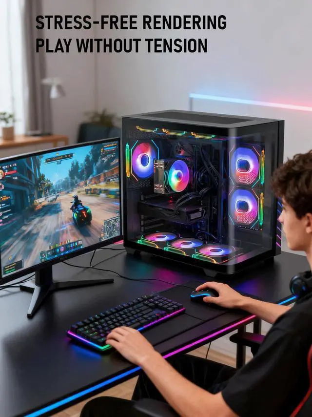 Alt view image 7 of 7 - High-FPS ARGB Gaming PC i7-10700KF 5.1GHz, GTX1080 Ti 11GB DDR5X, 16GB DDR4 RAM, 1TB SSD, WiFi6 BT5.4, Windows 11 Pro, ARGB Fans x9