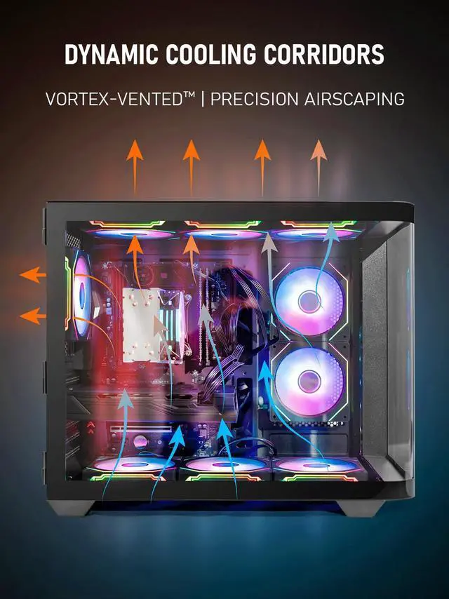 Alt view image 3 of 7 - High-FPS ARGB Gaming PC i7-10700KF 5.1GHz, GTX1080 Ti 11GB DDR5X, 16GB DDR4 RAM, 1TB SSD, WiFi6 BT5.4, Windows 11 Pro, ARGB Fans x9