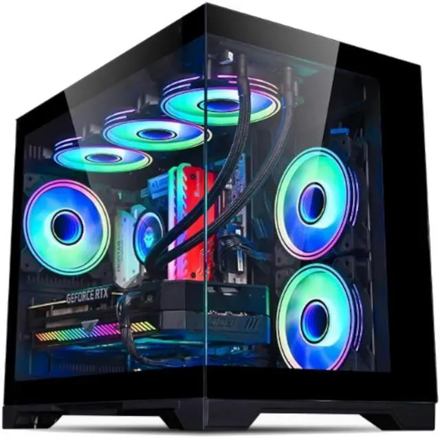 Alt view image 2 of 7 - Gaming PC Ryzen 7 5800X up to 4.7GHz, RTX 5060, 32GB RAM, 1TB NVMe SSD, WiFi 6 & BT5.4, 9× ARGB Fans, Windows 11 Pro, RGB Keyboard & Mouse, 650W PSU