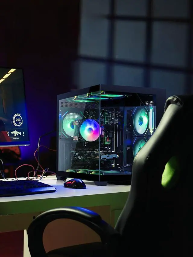 Alt view image 7 of 7 - Professional Workstation Gaming PC i7 Xeon E5 up to 3.2GHz, GeForce GTX Titan GDDR5, 16GB DDR4 RAM, 512GB M.2 SSD + 1TB HDD, WiFi 6 & BT 5.4, 9× ARGB Fans, 650W PSU, WIN11P