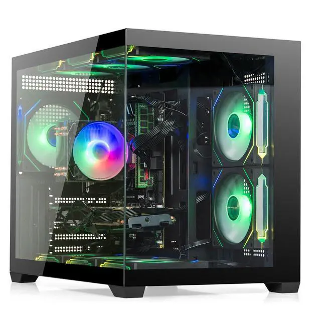 Alt view image 2 of 7 - Gaming PC Desktop Computer Ryzen 7 5800X up to 4.7GHz, GeForce RTX 3050 6GB GDDR6, 16GB DDR4 RAM, 1TB NVMe SSD, WiFi 6 & BT 5.4, 9× ARGB Fans, 650W PSU, Windows 11 Pro