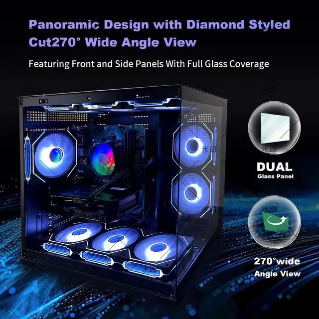 Alt view image 3 of 7 - Gaming PC Desktop Computer Ryzen 7 5800X up to 4.7GHz, GeForce RTX 3050 6GB GDDR6, 16GB DDR4 RAM, 1TB NVMe SSD, WiFi 6 & BT 5.4, 9× ARGB Fans, 650W PSU, Windows 11 Pro