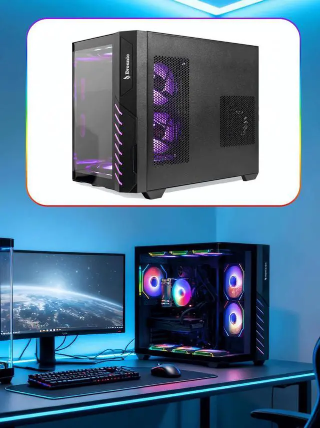 Alt view image 5 of 7 - Gaming PC Desktop i7-14790F up to 5.4GHz, GeForce RTX 5060 Ti 8GB GDDR6, 16GB DDR4 RAM, 512GB NVMe SSD, WiFi 6 & BT 5.4, 9× ARGB Fans, 650W PSU, WIN11P