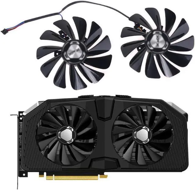 Alt view image 2 of 5 - 2 unids/set 95mm FDC10U12S9-C GPU ventilador XFX RX 5600 de 5700 XT materias primas II tarjeta de gráficos