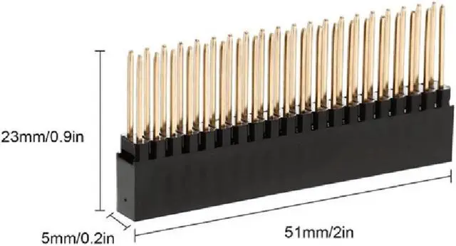Alt view image 2 of 6 - 2 x 20(40 Pin) Stacking Header for Raspberry Pi A+/B+/Pi 2/Pi 3 Extra Tall Header (Pack of 4)
