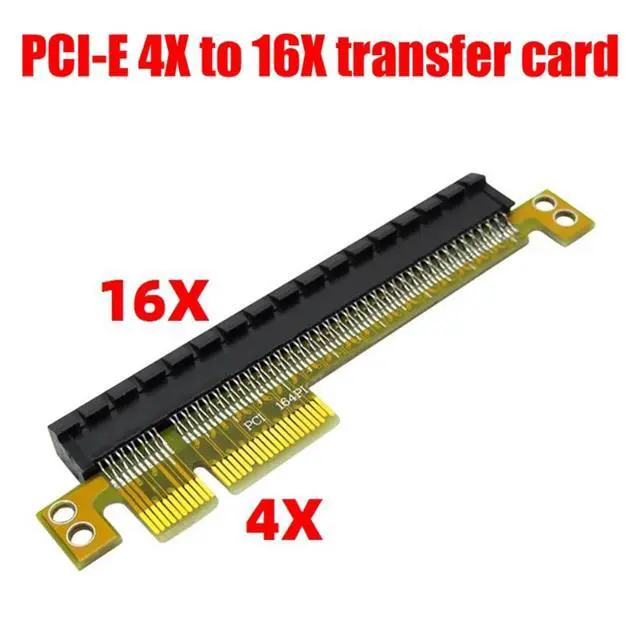 Alt view image 2 of 6 - PCI-E 4X to 16X Riser Card PCI Express Converter Male to Female Extender Adapter Support PCIe 4X Card 8X Card 16X Card