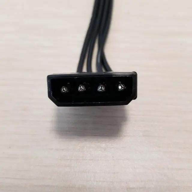 Alt view image 2 of 3 - 4Pin IDE Molex to 5-Port 15Pin SATA Power Cable Cord Lead 18AWG Wire For Hard Drive HDD SSD PC Server DIY Black