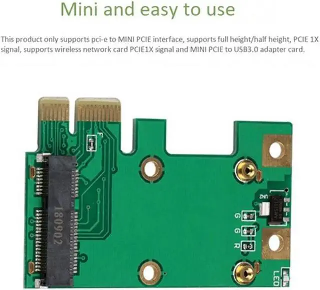 Alt view image 5 of 6 - 2 Pack PCIE to Mini PCIE Adapter Card, Efficient, Lightweight and Portable Mini PCIE to USB3.0 Adapter Card