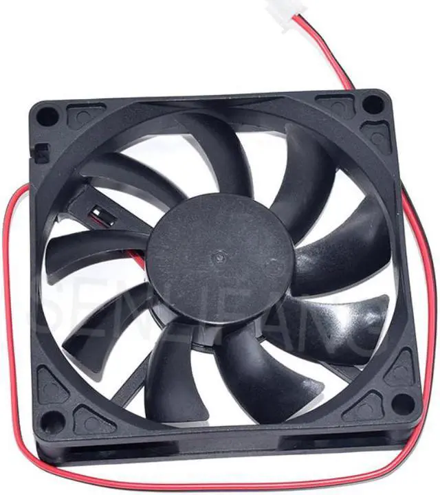 Alt view image 3 of 3 - For 80*80*15 8CM DC12V 0.50A DS08015B12H dual ball 2pin large air flow fan