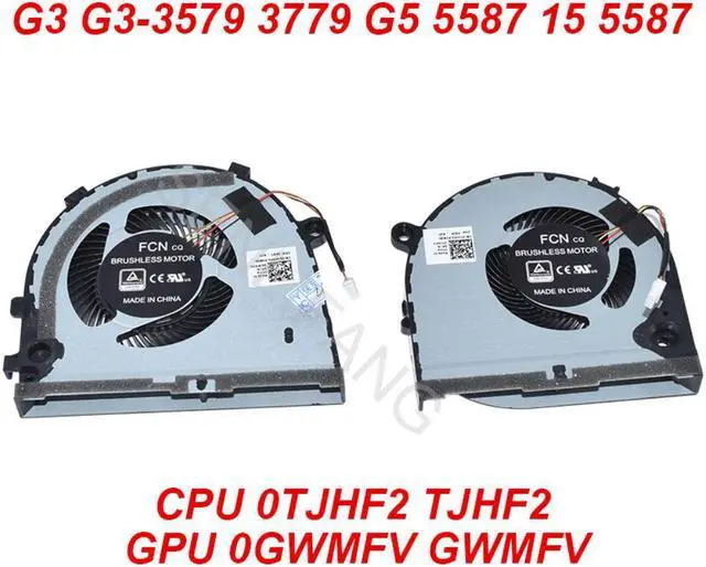 Main image of For DELL G3 3579 3779 G5 5587 15  CPU 0TJHF2 & 0GWMFV  Four Lines Cooling Fan