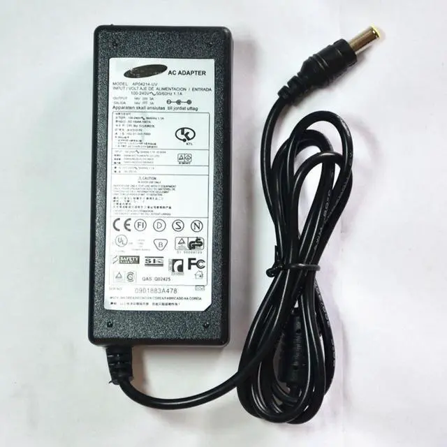 Alt view image 2 of 4 - Portable Laptop Charger for Samsung Notebook 19V 4.74A Power Adapter Charger 5.5*3.0MM Power Supply R453 R518 + EU Power Cord